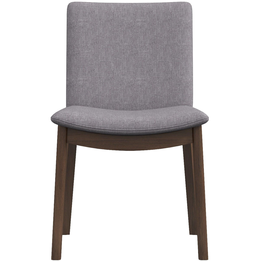 Mid-Century Modern Solid Wood Dining Chair Set with Fabric Upholstery - Multiple Colors