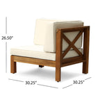 Brava X-Back 2 Seater Sectional Loveseat with Coffee Table - Blue or Beige