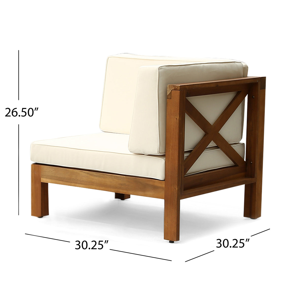 Brava X-Back 2 Seater Sectional Loveseat with Coffee Table - Blue or Beige