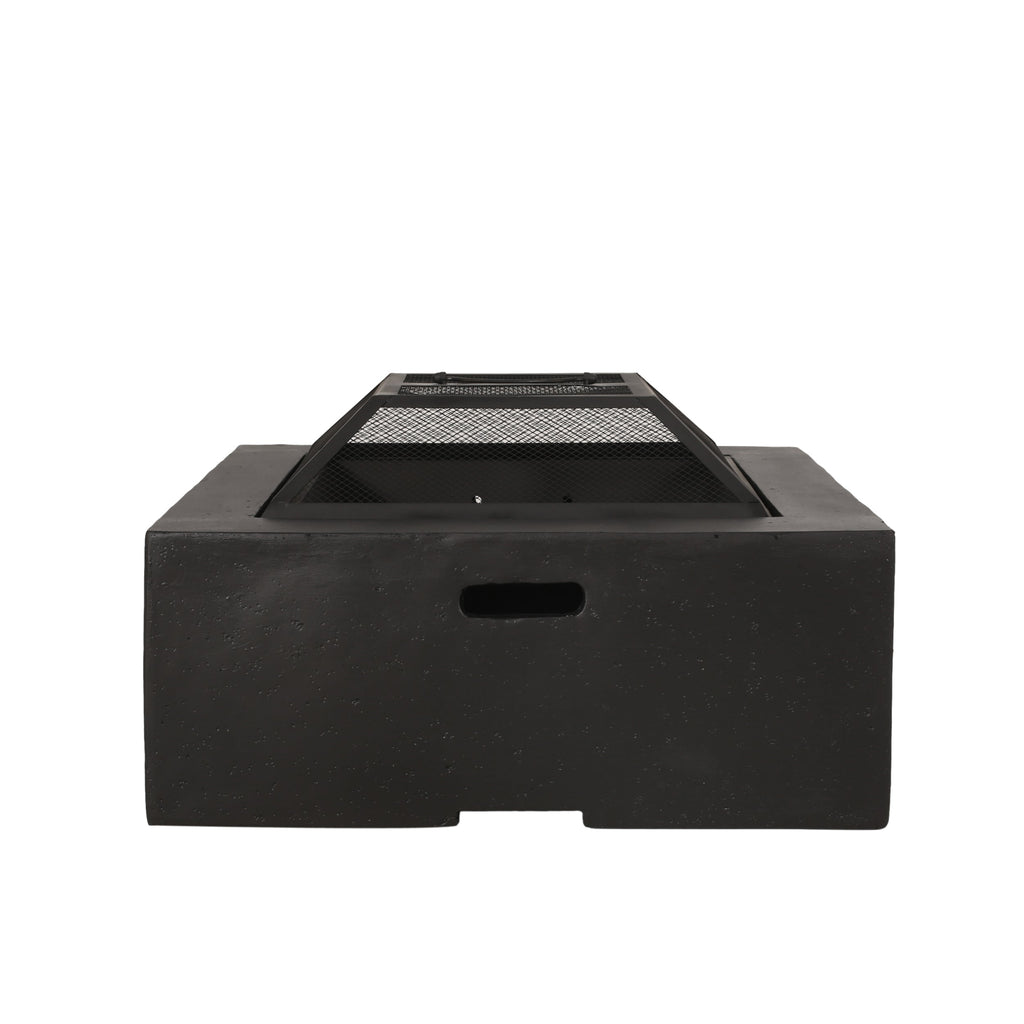 Outdoor 29" Square Wood-Burning Fire Pit