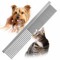 Jeffers Flat Back Steel Pet Grooming Comb
