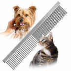 Jeffers Flat Back Steel Pet Grooming Comb