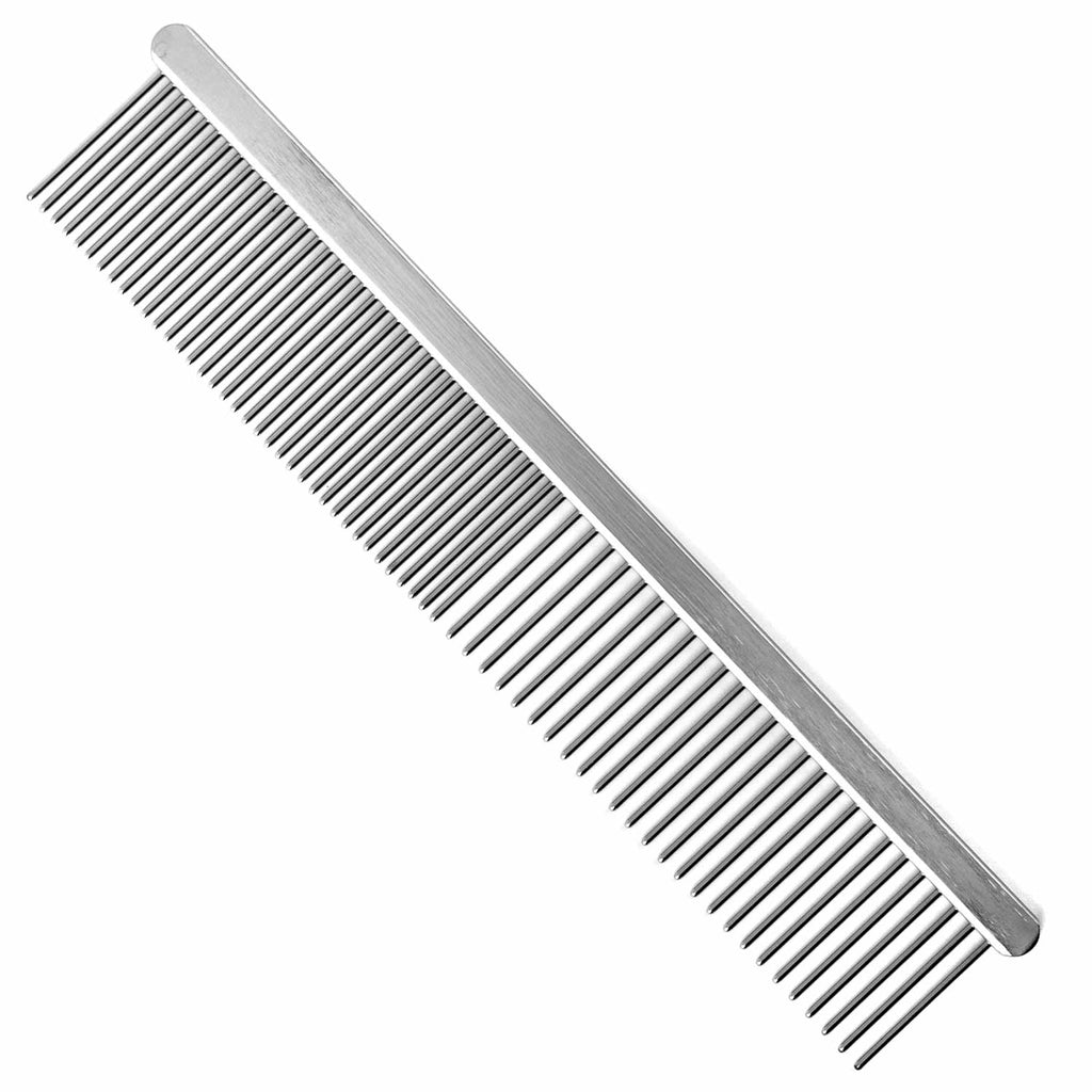Jeffers Flat Back Steel Pet Grooming Comb