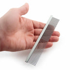 Jeffers Flat Back Steel Pet Grooming Comb