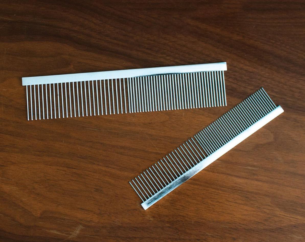 Jeffers Flat Back Steel Pet Grooming Comb