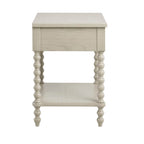Nightstand With 1 Drawer And Turned Legs