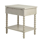 Nightstand With 1 Drawer And Turned Legs