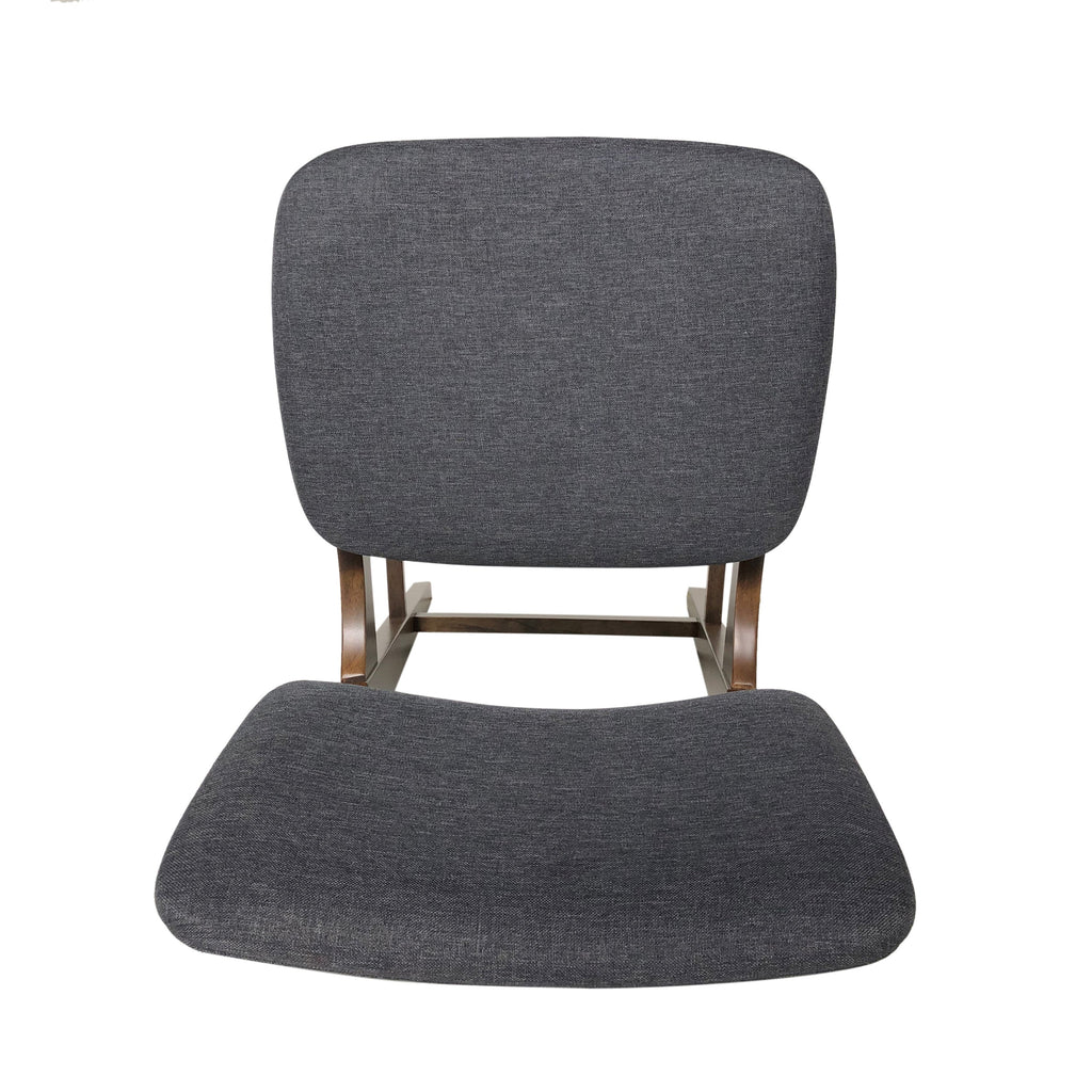 Mid-Century Modern Bar Chair Set with Rubberwood Frame - Charcoal