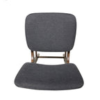 Mid-Century Modern Bar Chair Set with Rubberwood Frame - Charcoal