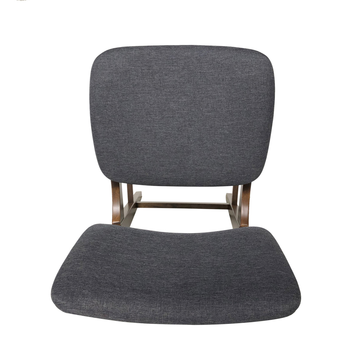 Mid-Century Modern Bar Chair Set with Rubberwood Frame - Charcoal