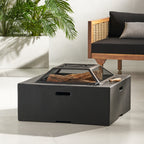 Outdoor 29" Square Wood-Burning Fire Pit