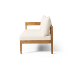 Brooklyn 3-Pieces Patio Conversation Set with Acacia Wood - Teak & Beige
